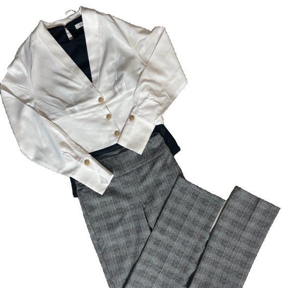 Three Piece Work Bundle Empire seam Blazer, Pants and Sleeveless Top NWT - Picture 8 of 16